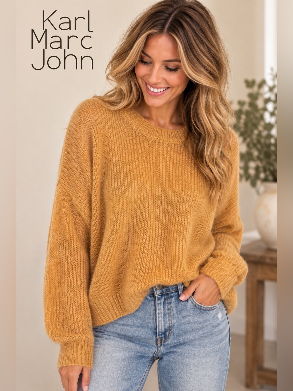 Karl Marc John Maximinus Mohair Blend Crewneck Oversized Sweater Size XS